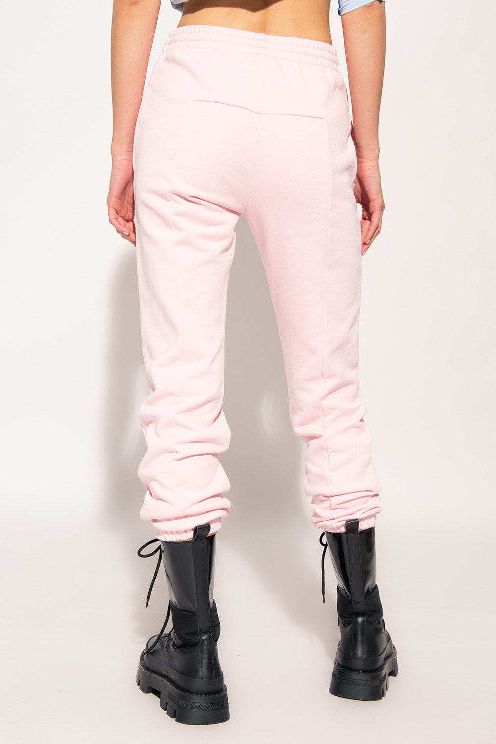 Pink cargo pants hot sale with chain